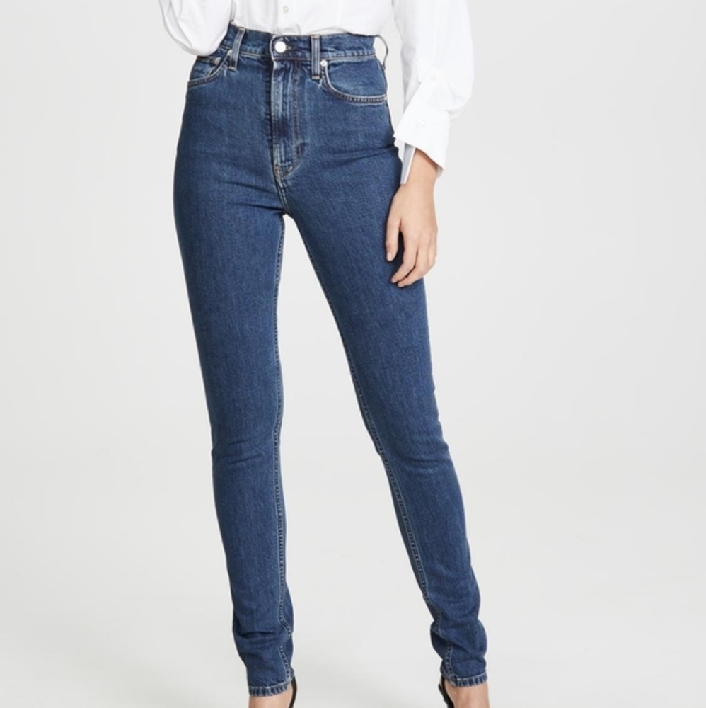 New Helmut Lang Femme Hi Spikes jeans, size 24, high waist.